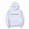Ladies Oversize Hooded Pullover Women Plush Hoodie Abstract Letter Print Long Sleeve Couple Hoodie with Pocket Drawstring