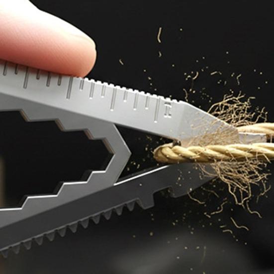 3/4Pcs Multi-functional Wrench 10 in 1 Everyday Carry Tool with Bottle Opener Protractor Dual-Scale Ruler Saw Cutter Screwdriver Rust-Resistant Hand