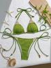 Sexy Swimwear Women Bikini Set Neck-mounted New Lace Up Two-piece Split Summer Swimsuit Holiday Beachwear Bikinis