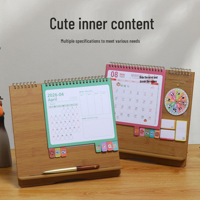 2025 Minimalist Desk Calendar & Memo Notebook - Creative Self-Discipline and Check-In Planner Ornament.