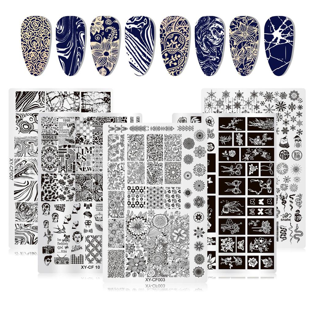 Fashion Nail Art Stamping Plate Manicure Nail Art Design Decoration Accessories for Home and Professional Salon Use