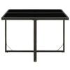 VidaXL Table de jardin Noir 109x107x74 cm Résine tressée et verre