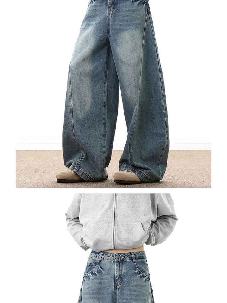 CleanFit Silhouette Scimitar Jeans: Retro, Loose & Slimming Unisex Design