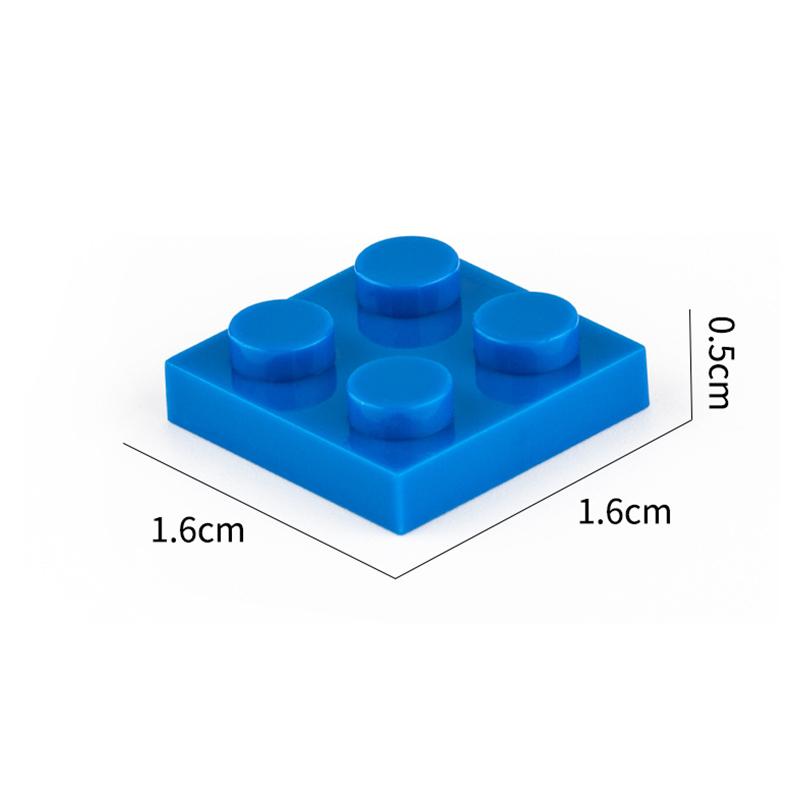 80 ks/sada moc stavební bloky deska tenké figurky cihly 2x2 tečky vzdělávací kreativní velikost kompatibilní s 3022 klasická dětská hračka