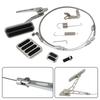 Gas Pedal w/Brake +Clutch Pad & 24"/36'' Throttle Cable Bracket Spring Kit XL Series Billet Aluminum Non-Slip Black/Silver