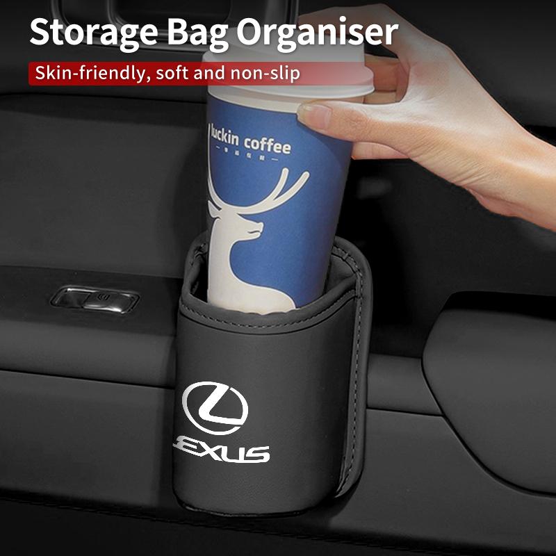 Interior Stickers Car Seatback Water Cup Box Leather Mug Drinks Storage Bag Accessories For Lexus UX250h RX450h CT200h RX400h NX
