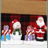 Colorful Snowman Figurine Resin Decoration for Holiday Decors Christmas Snowman Display for Mantles Window Sill