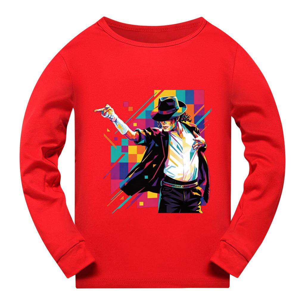 Unique Costume 5712 Kleurrijk Kinder Jongens Meisjes Jackson Print Lange Mouwen T-shirt 140cm