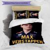 Set di biancheria da letto con motivo M-Max Verstappen per 3 persone, set copripiumino include copripiumino e federe, decorazione perfetta per la camera da letto per tutte le stagioni e regalo