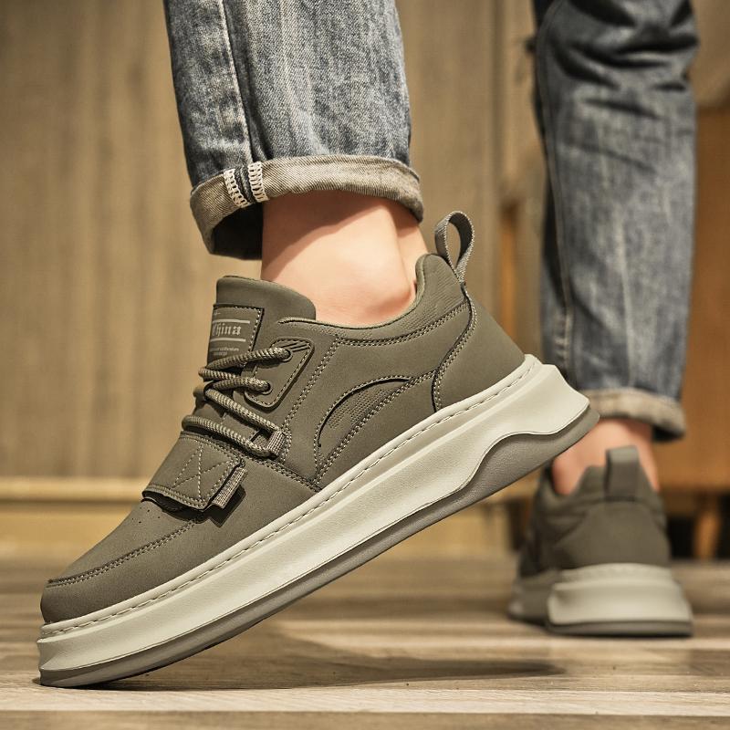 Fashion 2024New Men Casual Leather Flat Designer Shoe High Quality Fashion Genuine Leather  Tennis Waterproof Outdoor Sports Oxford Shoe