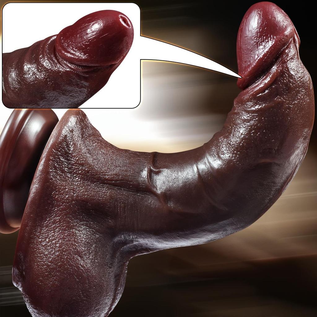 Dildo realistico in silicone morbido con ventosa, punto G flessibile e tappo anale per uso unisex per adulti, adatto per il gioco a mani libere e il flirt di coppia