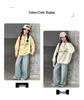 Korean Style Half-Zip Stand Collar Girls' Hoodie - Spring/Autumn Fashion