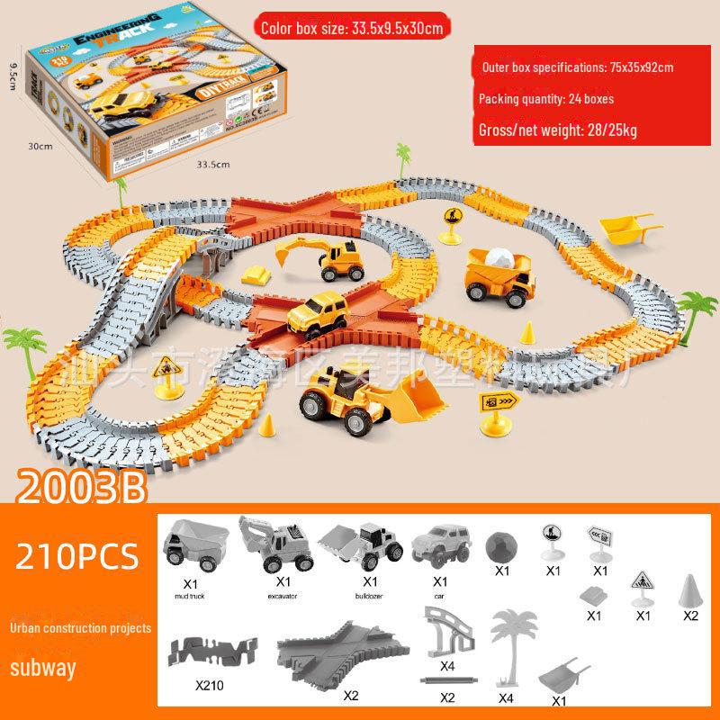 Elektrická dinosauří dráha s montážním ruským kolem pro děti