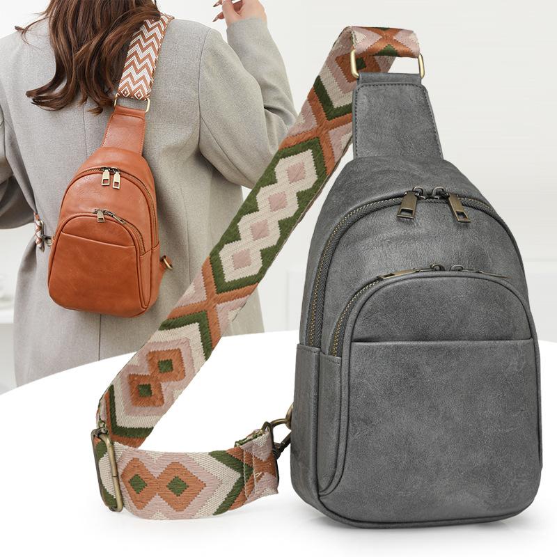

Женская сумка-мессенджер, универсальная повседневная женская нагрудная сумка, новый ретро-рюкзак женская сумка серый