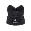 Japanese Cute Woolen Hat for Women in Autumn and Winter Fashion Versatile Ear Protection Pullover Hat Big Head Circumference Cat Ear Knitted Hat