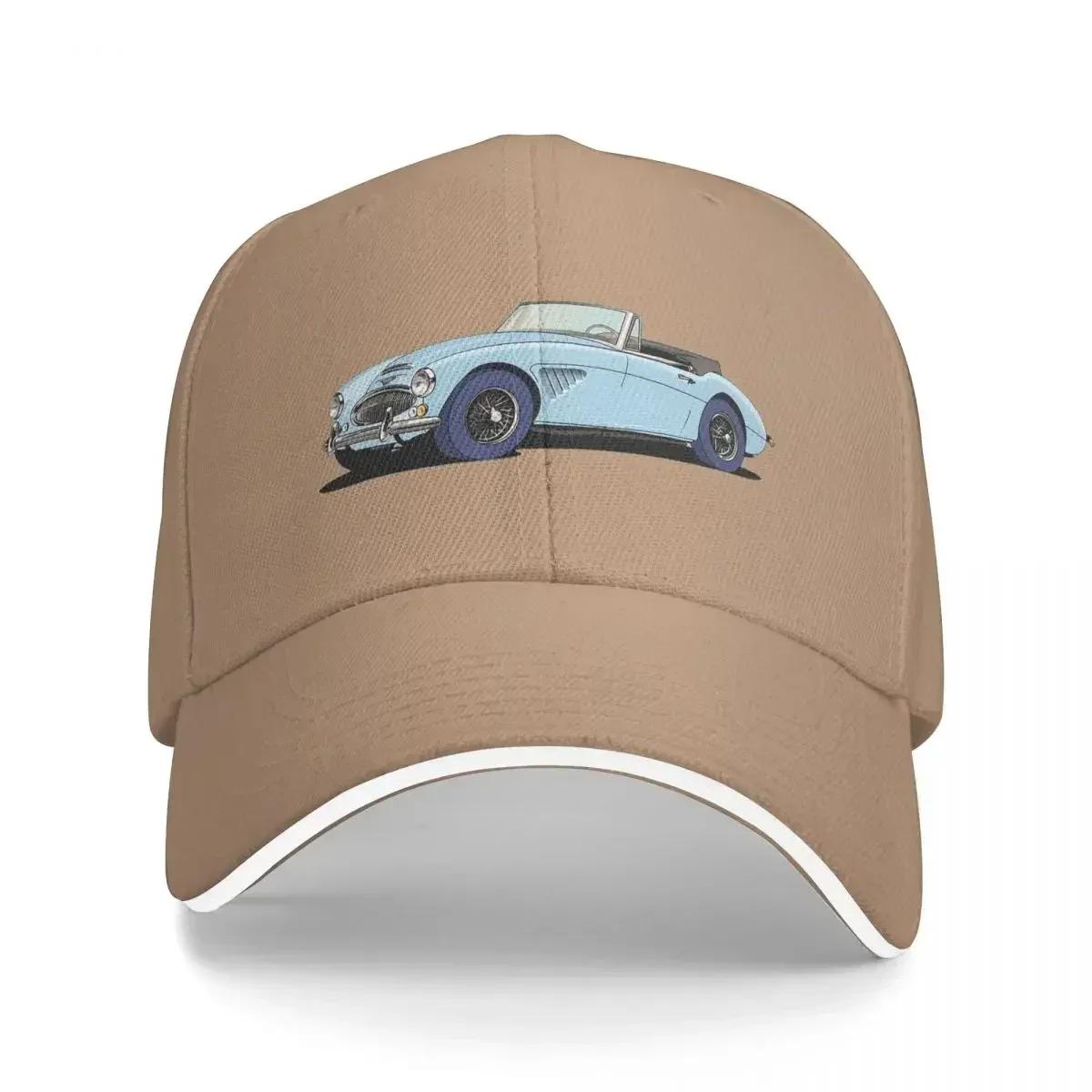 

Austin-Healey 3000 British Sports Car In Light Blue Cap Casual Baseball Caps Adjustable Hat Hip Hop Summer Unisex Baseball Hats One Size