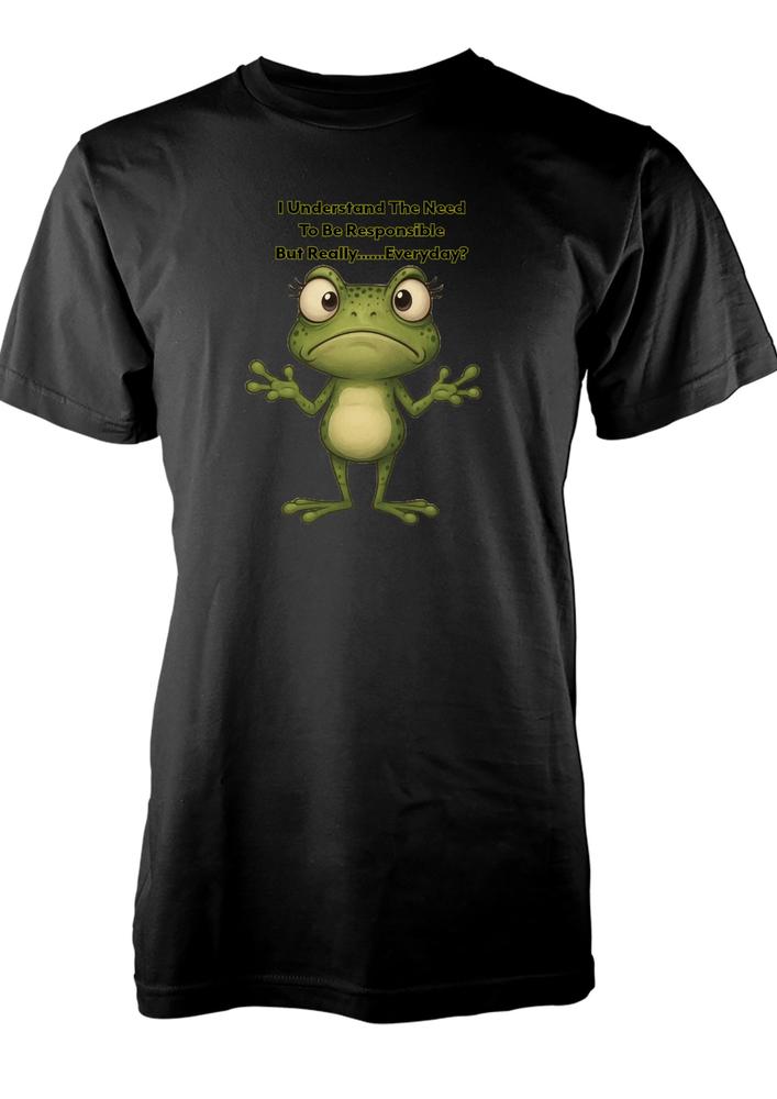 Bnwt Frog Adult TShirt With Free Personalisation Responsible Really Birthday