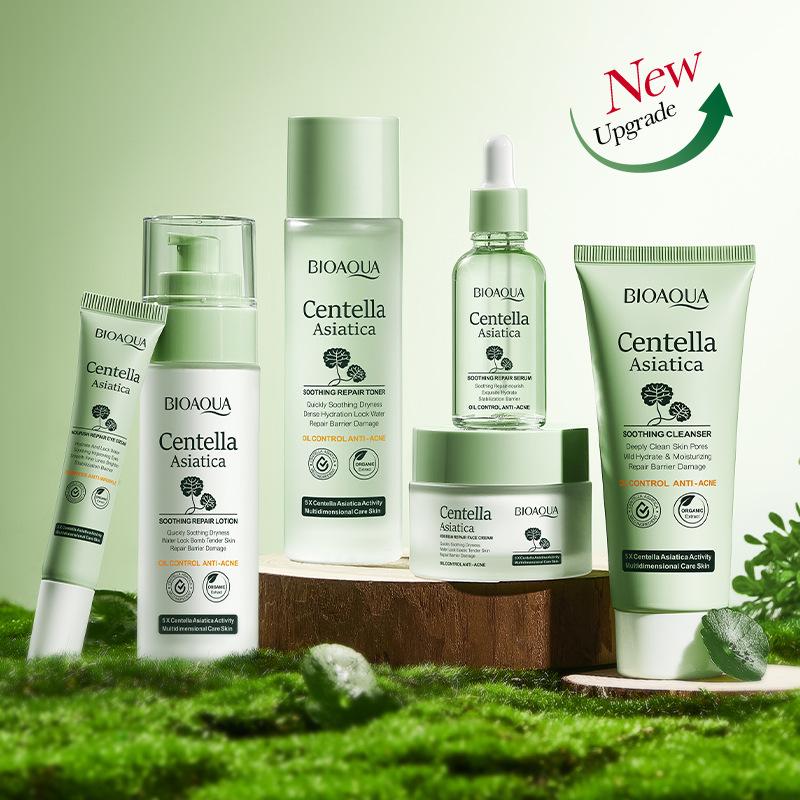 Centella Asiatica Soothing and Repairing Six-piece Moisturizing Skin Care Set, Anti-Wrinkle Whitening and Repairing Set