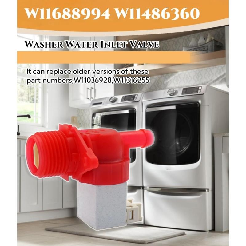 Water Inlet Valves Replacement W11688994 W11486360 Universal Washing Machine Inlet Valves Laundry Accessory Enduring