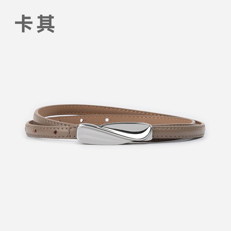 Leather Women'S Fine Belt Cowhide With Casual Pants Dress Skirt Women'S Belt