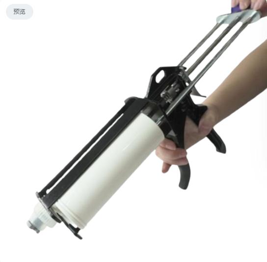 DM 250ML 10:1 Dual Tube Caulking Gun Manual Tool Epoxy Caulking Gun Push-Type Industrial Gun