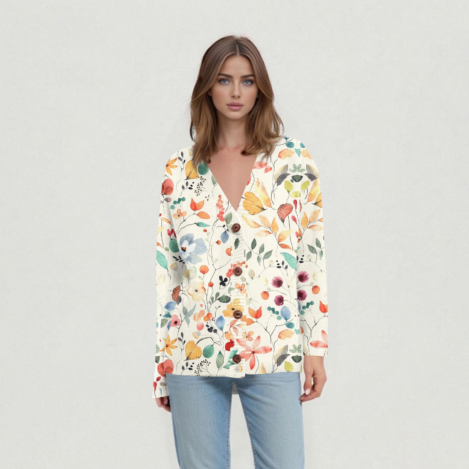 

Женские повседневные топы на каждый день Вязаный кардиган-жакет L бежевый