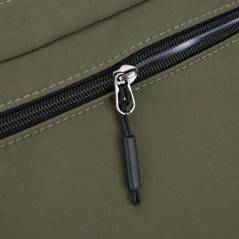 Versatile Crossbody Shoulder Bag with Side Bottle Pocket Multiple Zipper Compartments Casual Nylon Messenger Pack for Men Women Daily Travel