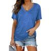 Women's Striped  T-Shirts (women’s) Printed Fashion Gradient Short Sleeved Casual V-neck T-shirt for Women