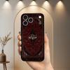 Persian Carpet Floral Pattern Case For iPhone 15,17,16,12,14,13,11,Plus,Pro Max,XS,X,Mini,8,7,XR,SE,Soft Silicone Black