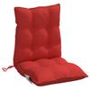 Low Backrest Cushions 6 Pcs Red Oxford Fabric