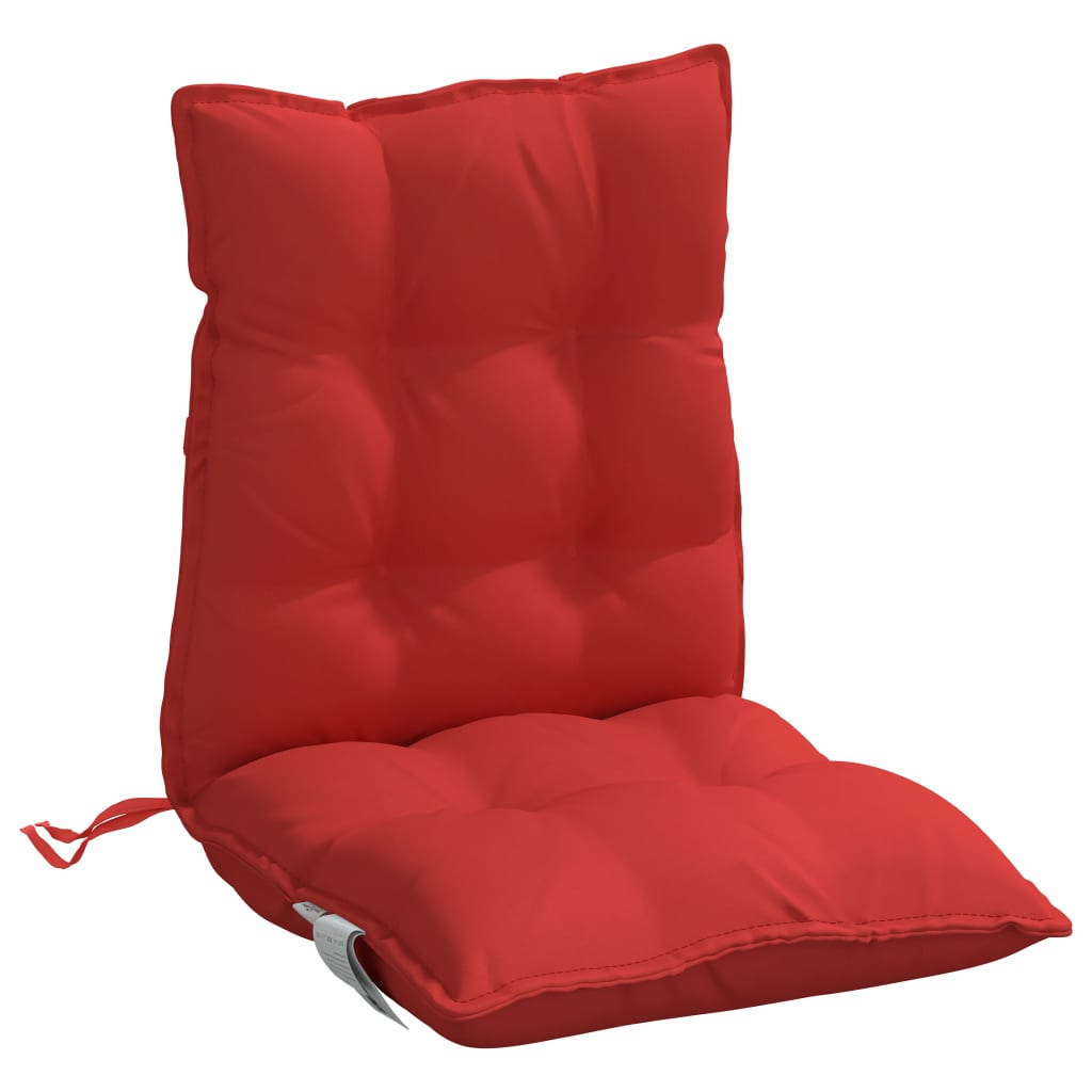 Low Backrest Cushions 6 Pcs Red Oxford Fabric