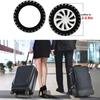 Practical-Trolley Box Caster Cover Swivel Wheel Silent Noise Reduction Suitcase Caster Protective Cover Silica Gel 1Set