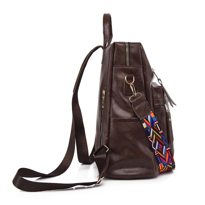 2025 Women's Retro PU Backpack - Large Capacity Casual Travel Bag