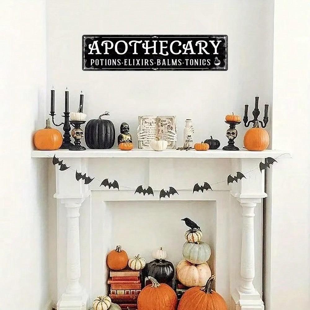 Vintage Metallschild Apotheke Dekoration Hexe Halloween Kneipe Garage Wetterfest