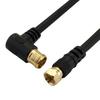 Horic Antenna Cable for 10m with Broadcasting TV, S-4C-FB Coaxial, [Compatible 4K/8K (3224MHz)/BS/CS/Terrestrial Digital/CATV], Black, L-shaped