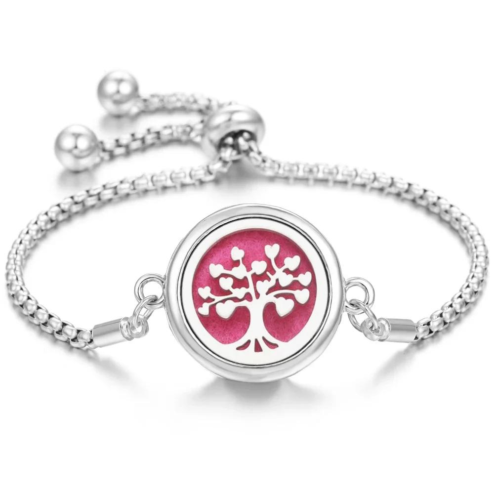 New Aromatherapy Diffuser Bracelet Essential Oil Diffuser Bracelet Alloy Stainless Steel Perfume Aroma Locket Bracelet for Women