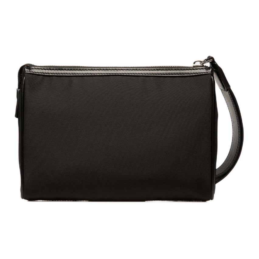 Bally Code Logo Zip Nylon Clutch Men Clutch Black 6308759