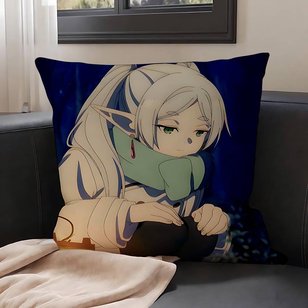 Anime F-Frieren Cute Case Plush Fabric Soft Pillowcase Double Sided Print Cushion Cover Household Gifts