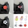Sturdy Acrylic Athletic Keychain Set Football Baseball Basketball Rugby Fans Ergonomic Compact Shape