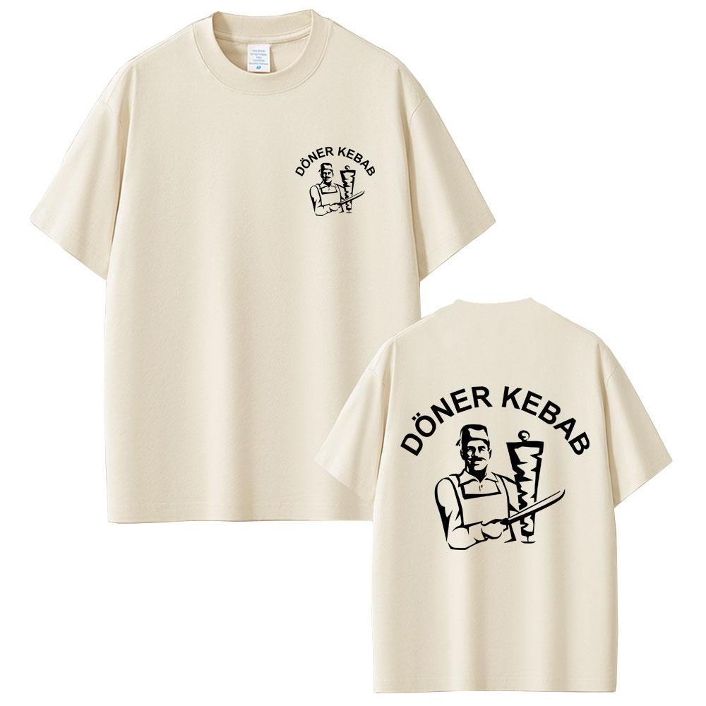 Doner Kebab Funny Graphic T-shirt Unisex Women 100% Cotton Oversized Short Sleeve T Shirt Summer Casual Oversized Unisex Streetwear