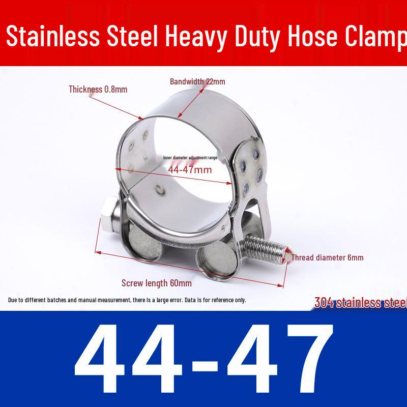 304 Stainless Steel European-Style Heavy-Duty Worm Drive Hose Clamp