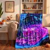 Cyberpunk Custom Flannel Blankets Soft Warm Cozy Throws for Home Decor Holiday Gifts