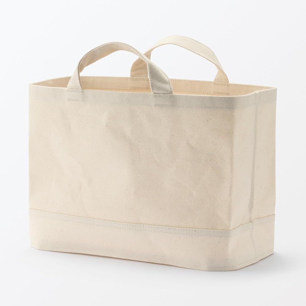 MUJI Cotton Canvas Soft Box with Handle, Slim Large, Approx. W37 x D185 x H26cm, 23090001, Clothing