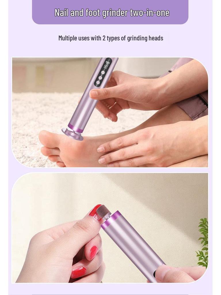 Portable Electric Foot Grinder & Dead Skin Remover for Home and Salon Use - Perfect for Foot Care and Nail Treatment