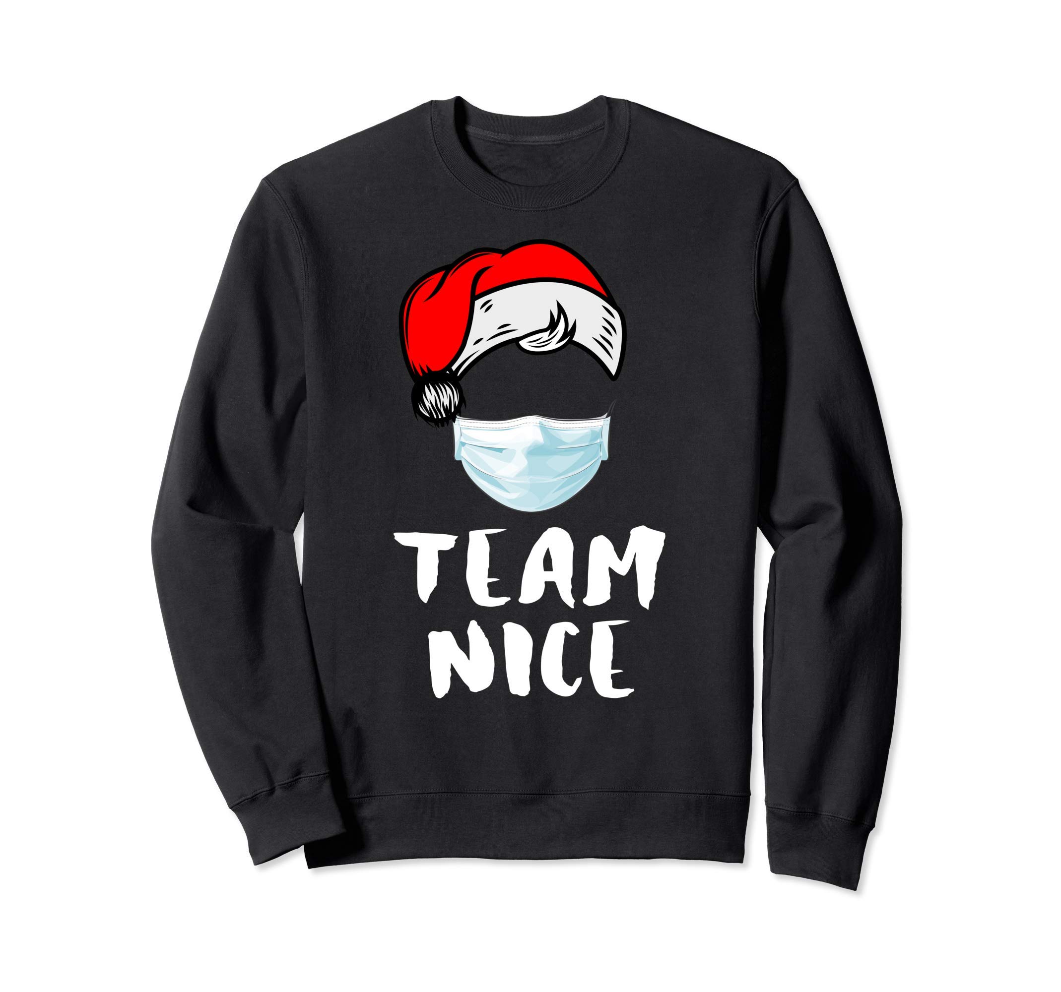 

Team Nice Christmas Funny Couple Matching Pajama Sweatshirt чёрный