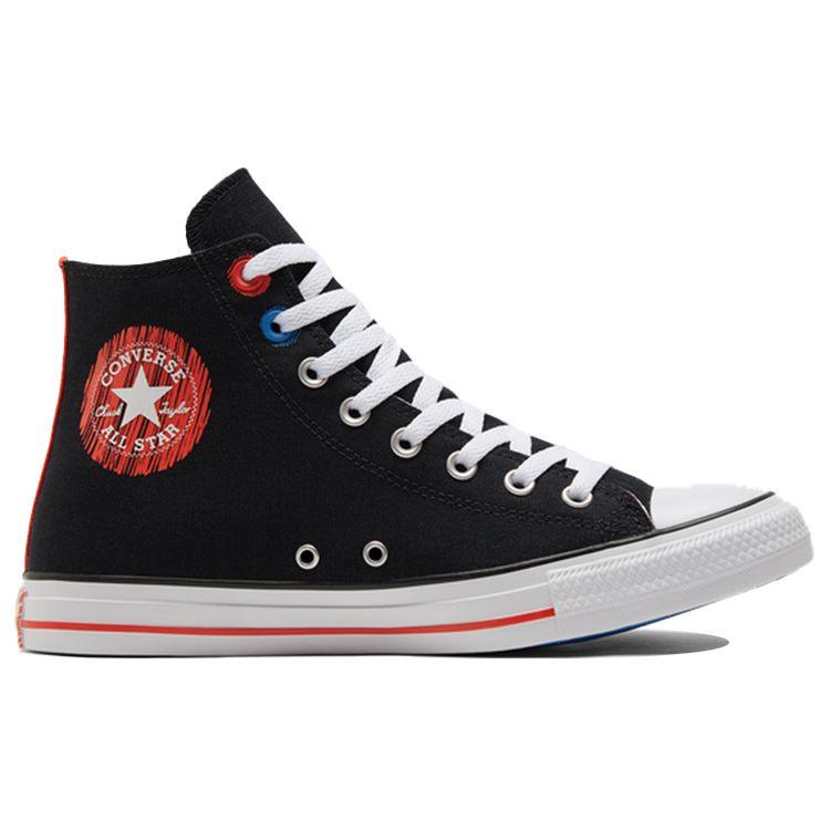 Converse Chuck Taylor All Star Pohodlné Všestranné Vysoké Plátěné Boty Unisex Tenisky Černá Červená 171963C