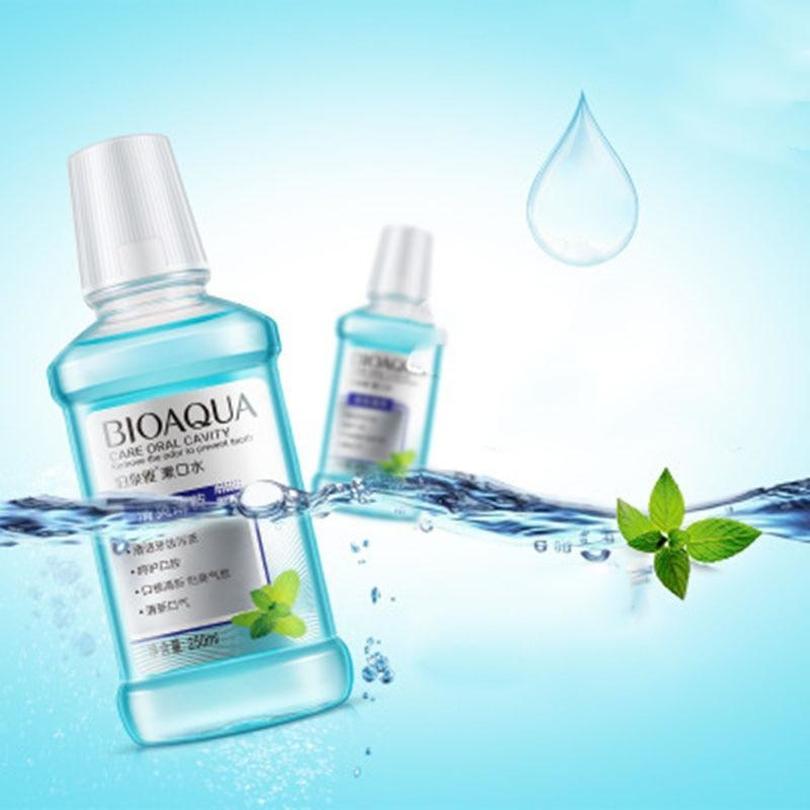 Bioaqua Mint Flavor Mouthwash Clean Tartar Care For Gums Fresh Breath Mint Fresh Oral Care Cleaner Convenience Carry 250ml