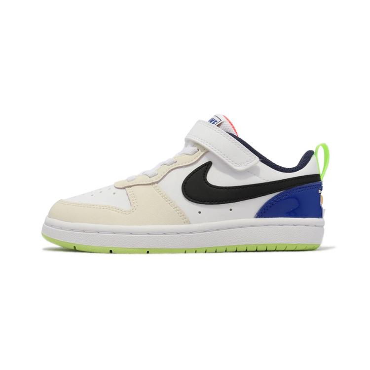 Nike Court Borough Low 2 SE PreSchool 'Player One' (Unisex) White / Black / White / Laser Orange Kids' Skateboarding Shoes FB1880 101