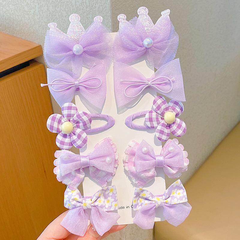 10 Pcs/Set New Baby Girl Cute Colors Flower Hair Bands Ponytail Holder Chilren Soft Scrunchies Rubber Kids Hair Accessories