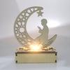 Decoratiuni din lemn Ramadan Eid Mubarak pentru casa Lumanari LED Lumanari